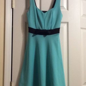 Junior love culture light teal &black accent dress